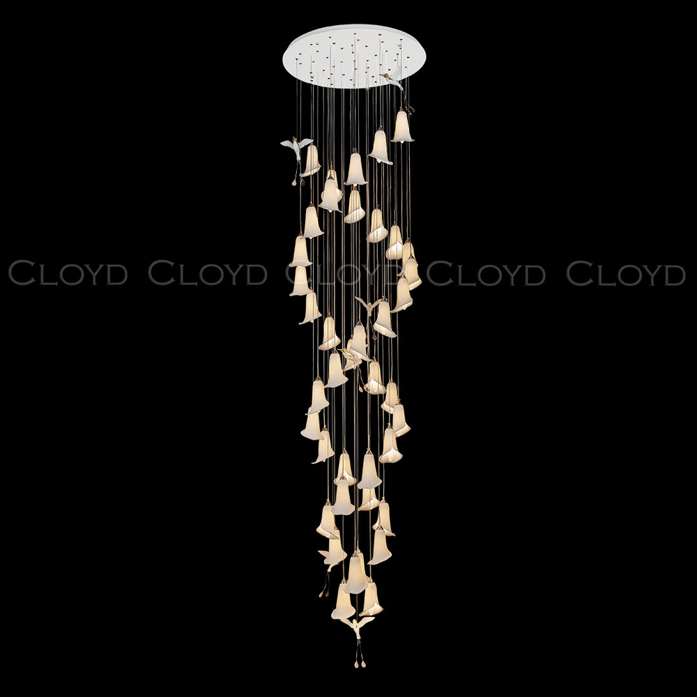 Люстра Cloyd OSANNA C40 / выс. 330 см - керамика - белый (арт.11892)