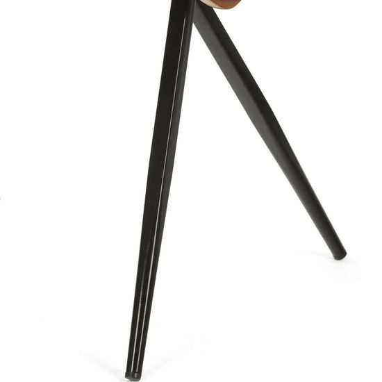 Обеденный стул Isla черная экокожа, металл, дерево