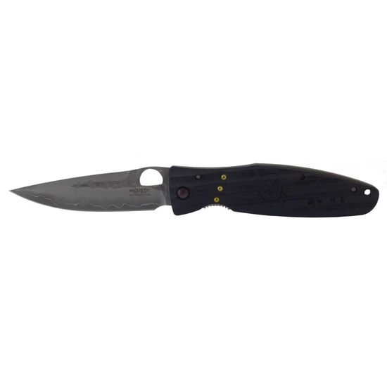 Складной нож Mcusta Oda Nobunaga SPG2 blade black mikarta handle MC-0181G c клинком из стали SPG2 San Mai, рукоять микарта