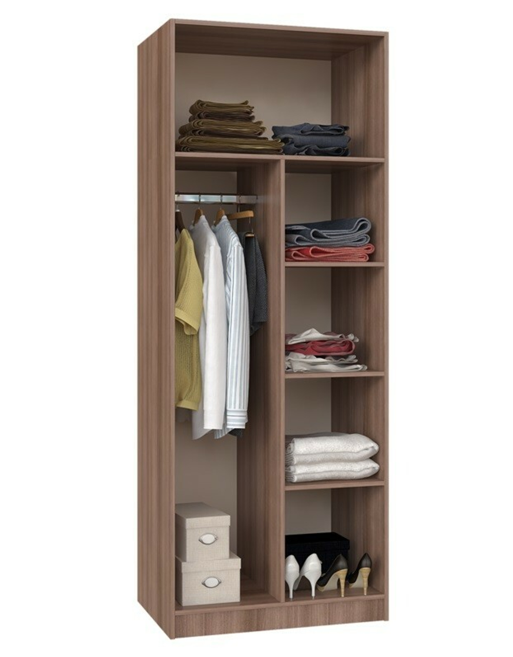 Шкаф 2-х створчатый с перегородкой BTS, венге