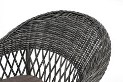 "Дольче" обеденная группа из искусственного ротанга, цвет графит