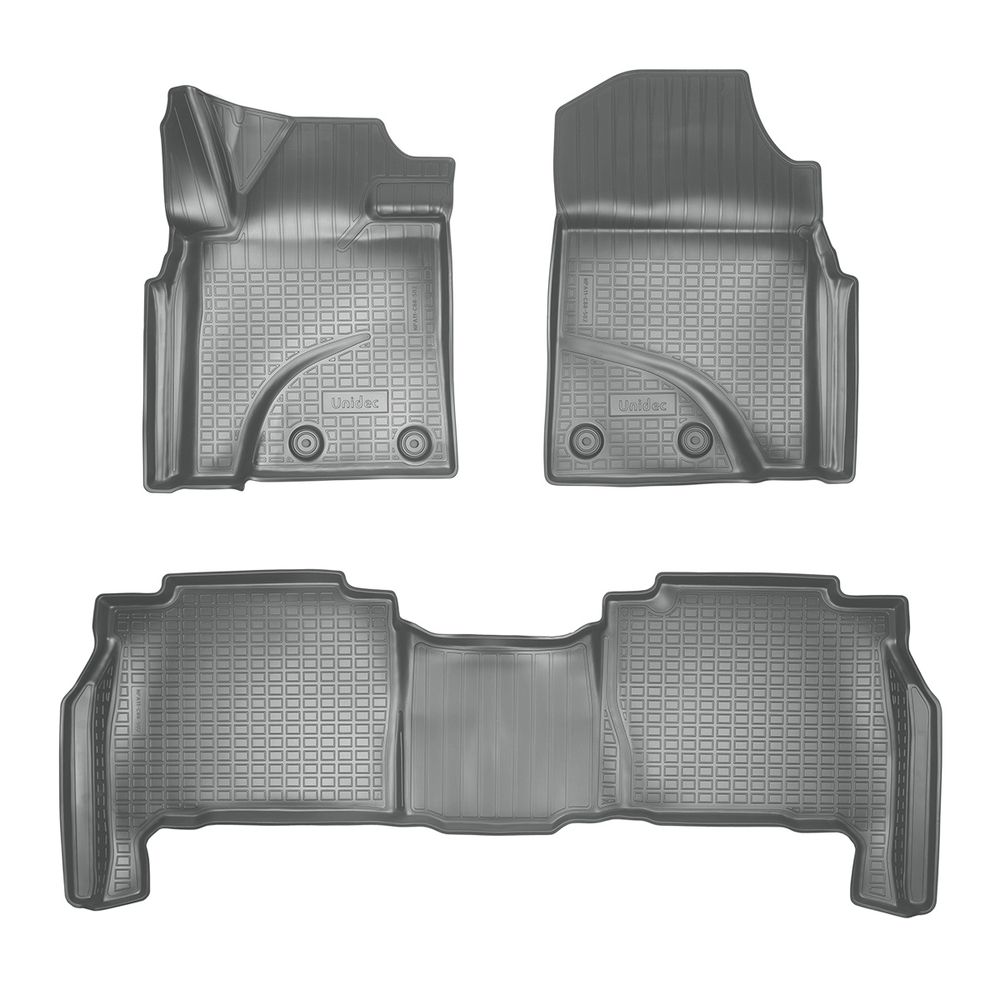 Ковры в салон Norplast/Unidec для Toyota LC-200 в кузове J20A (2012-2021), Серый, арт.NPA11-C88-502-G