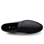 AUSFAMDS Casual Leather Shoes Men"s Low top Black