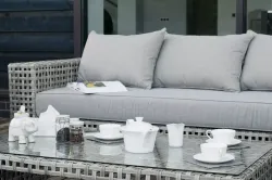 "Тито" диван из искусственного ротанга трехместный, цвет серый