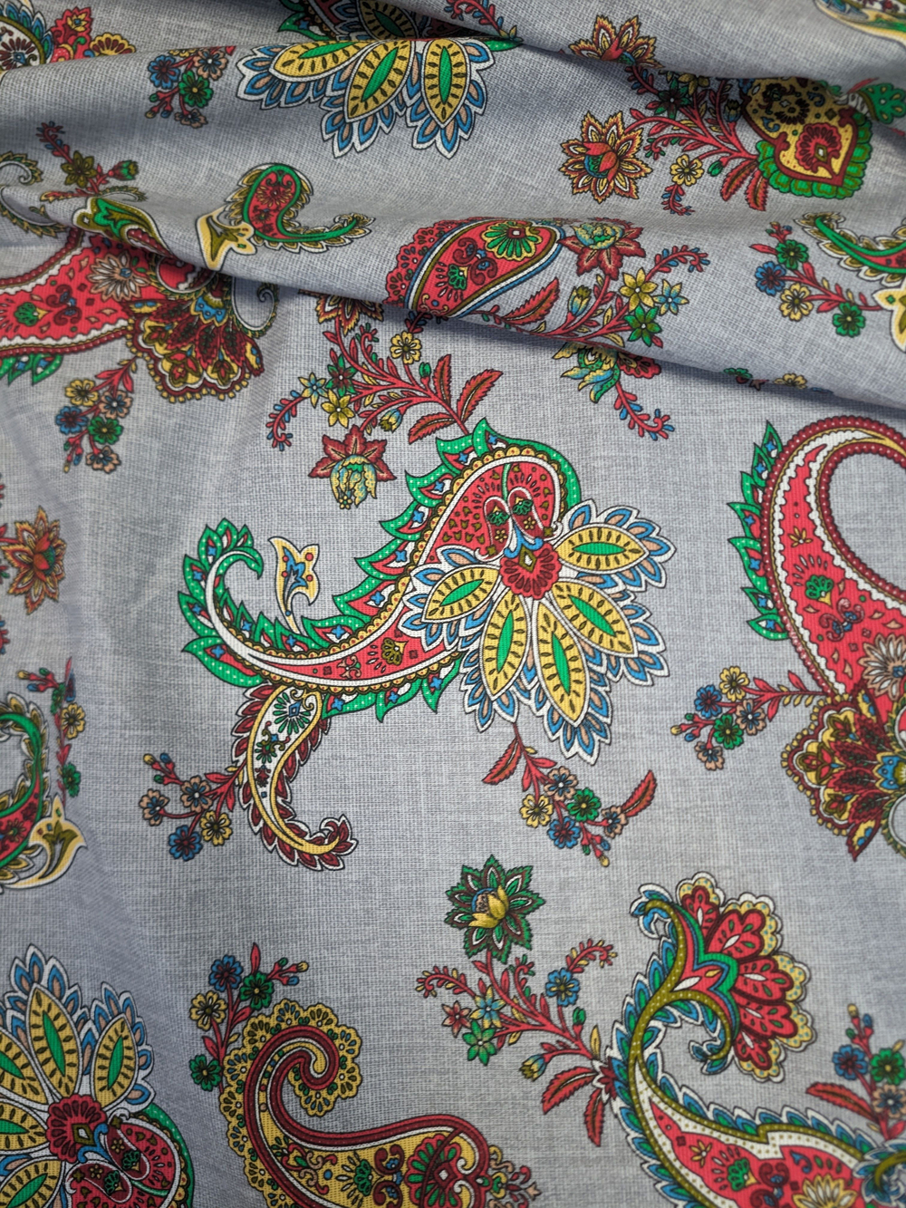 150х530 см. Ткань рогожка, "Пейсли", 100% хлопок, Плотность: 160, Ширина: 150 см