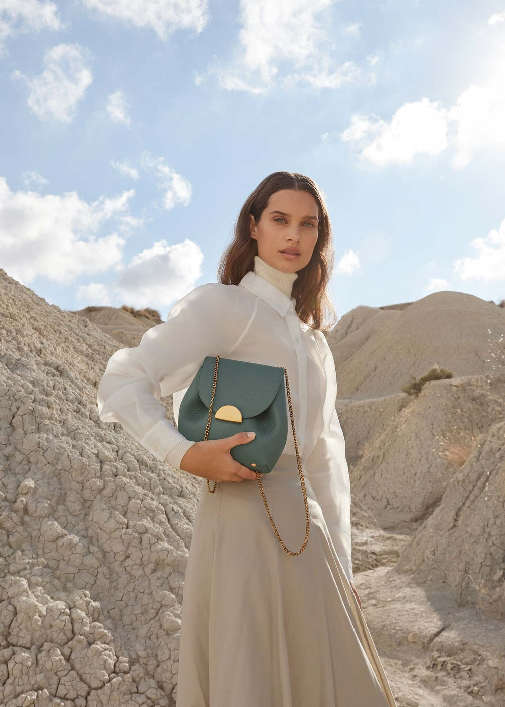 Сумка Polene Number One Mini EDITION TEXTURED IVY