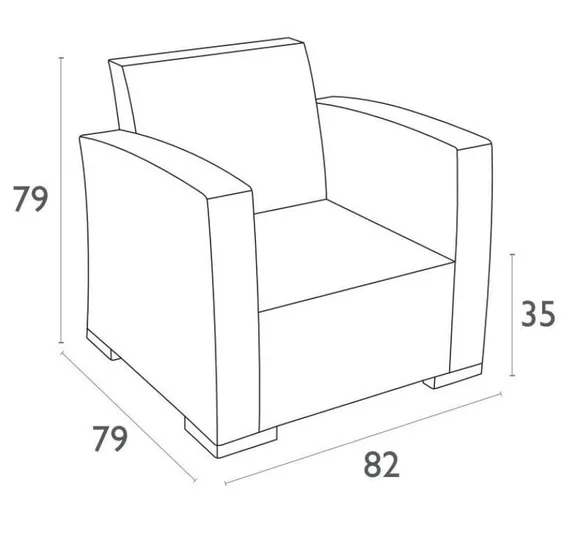 Уличное кресло Monaco Lounge, антрацит