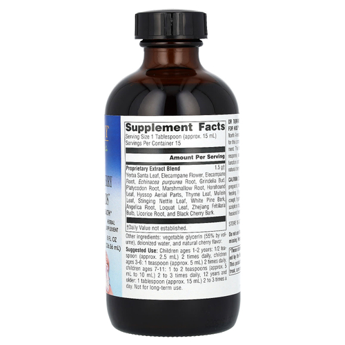 Planetary Herbals, Компания Dr. Tierra's, сироп из коры дикой вишни, для детей, дикая вишня, 236,56 мл (8 жидк. унций)