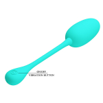 Бирюзовое перезаряжаемое виброяйцо 18,6см Pretty Love Knucker BI-014786-4