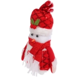 Сувенир новогодний «Новогодняя радость - Снеговичок» 12*19*6,5 см, Красный (с подсветкой)