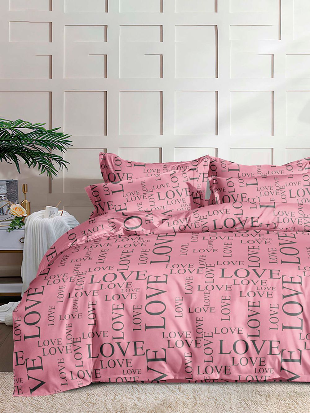 Наволочка комплект 2шт бязь Сказка "Любовь" 50x70 см на молнии