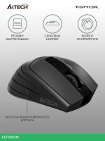 Мышь A4Tech Fstyler FG30S серый