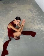 Платье с лоскутками, бордовый