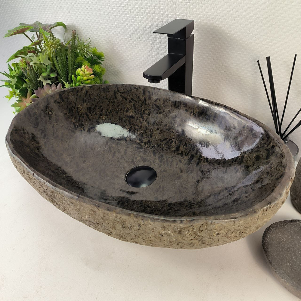 Раковина из речного камня RS-65211 55*37*15 0862