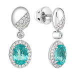 Серьги с Турмалином Параиба и Бриллиантами, E0146-0/1