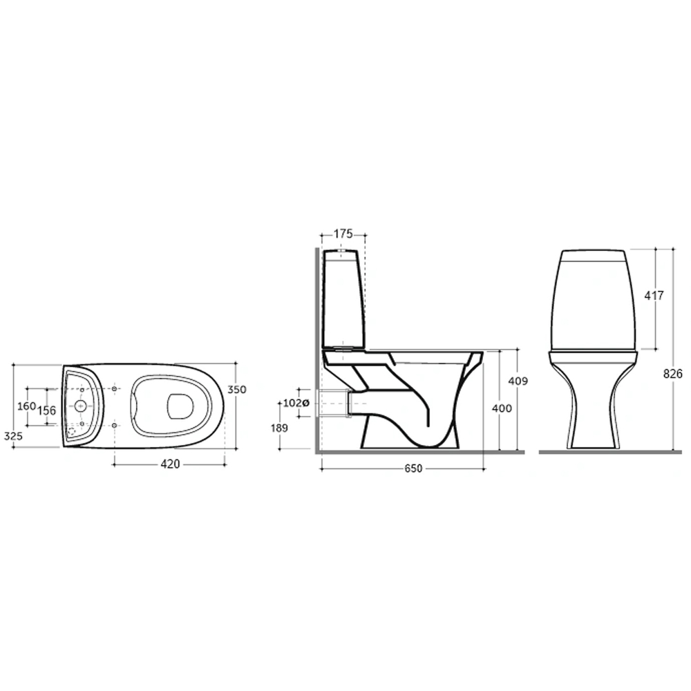 Унитаз-компакт "Санти" R Slim МС Инкоэр безобод (ниж.подв.гор.выпуск,сид.полип Slim.2кн.арм.)КЕРАМИН