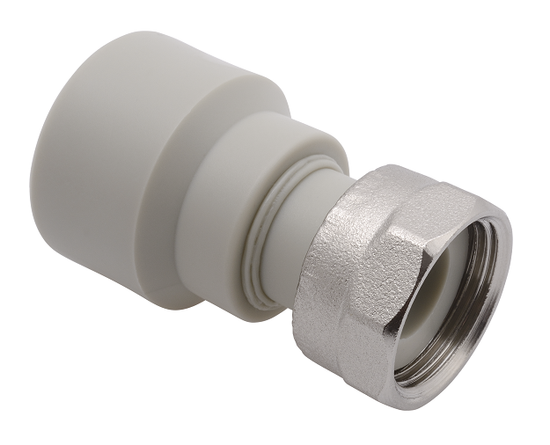 Муфта с накидной гайкой FV Plast 25х3/4" «плоское уплотнение c прокладкой» (для ХВ) (226025)