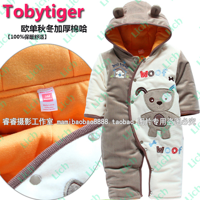 Комбинезон с надписями Woof-Woof  и аппликацией щенка