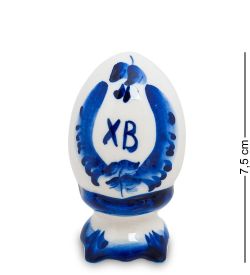 ГЛ- 243 Фигурка «Пасхальное-Яйцо» бол. (Гжельский фарфор)