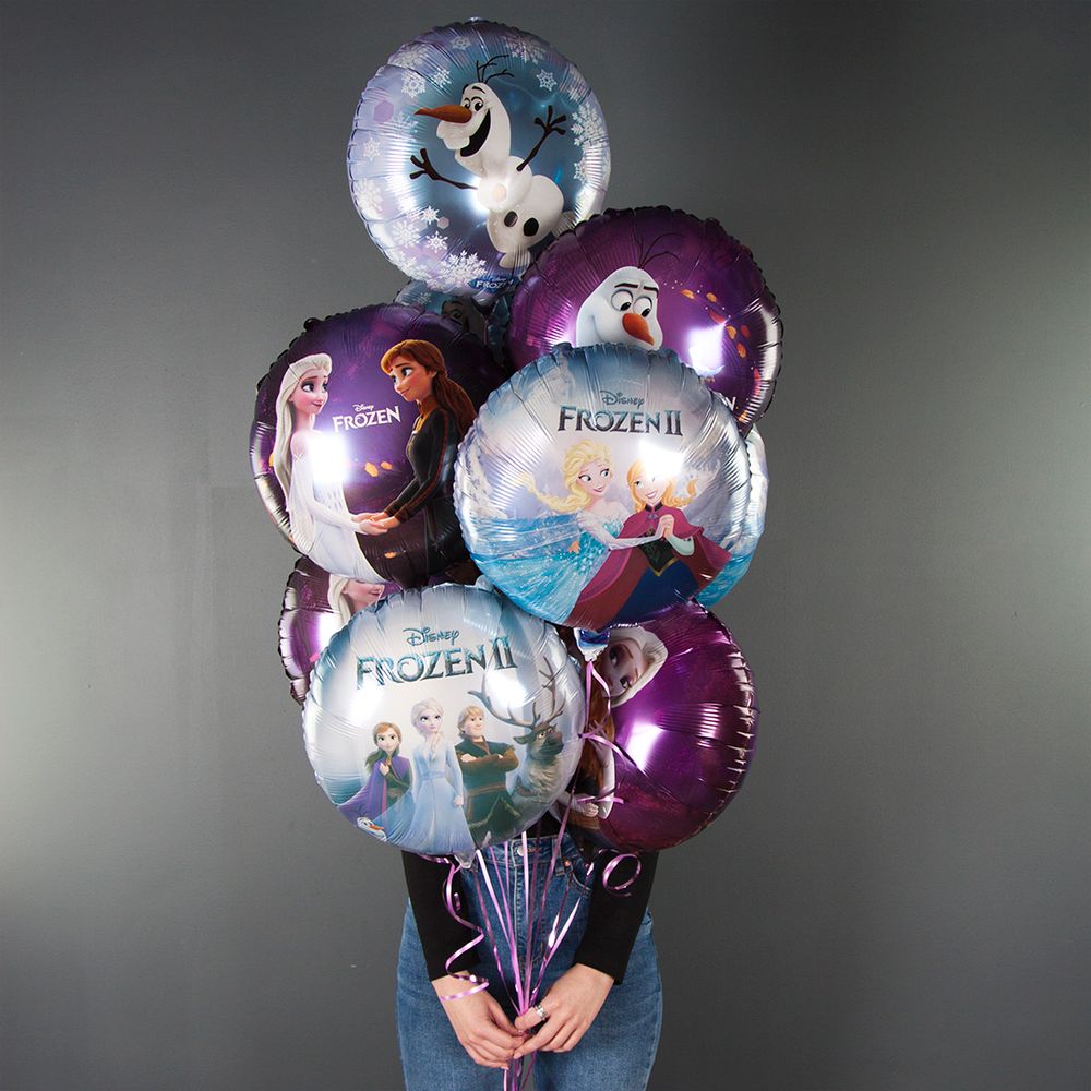 Шар (18''/46 см) Круг, Холодное сердце, Олаф, 1 шт.