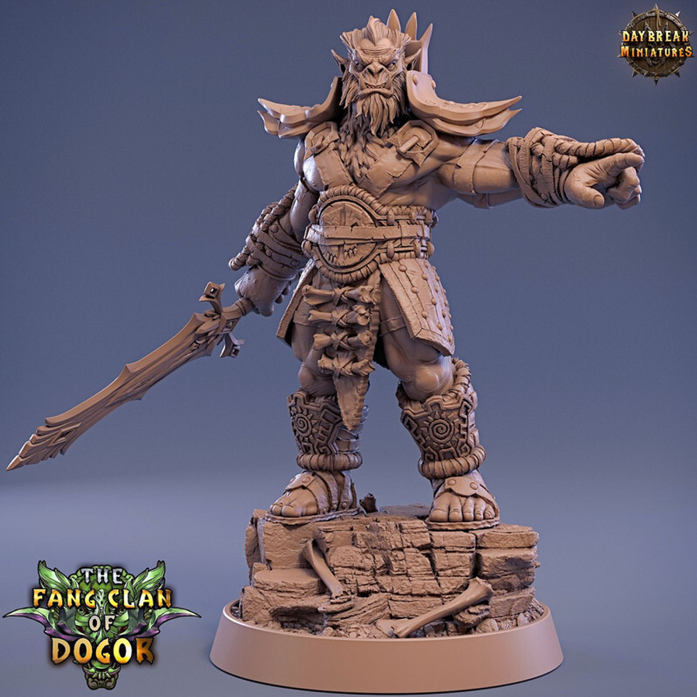 Орк Полуорк Воин Паладин Варвар Файтер Рыцарь миниатюра для dnd, днд, pathfinder, фентези, Настольная игра, НРИ, Варгейм, РПГ