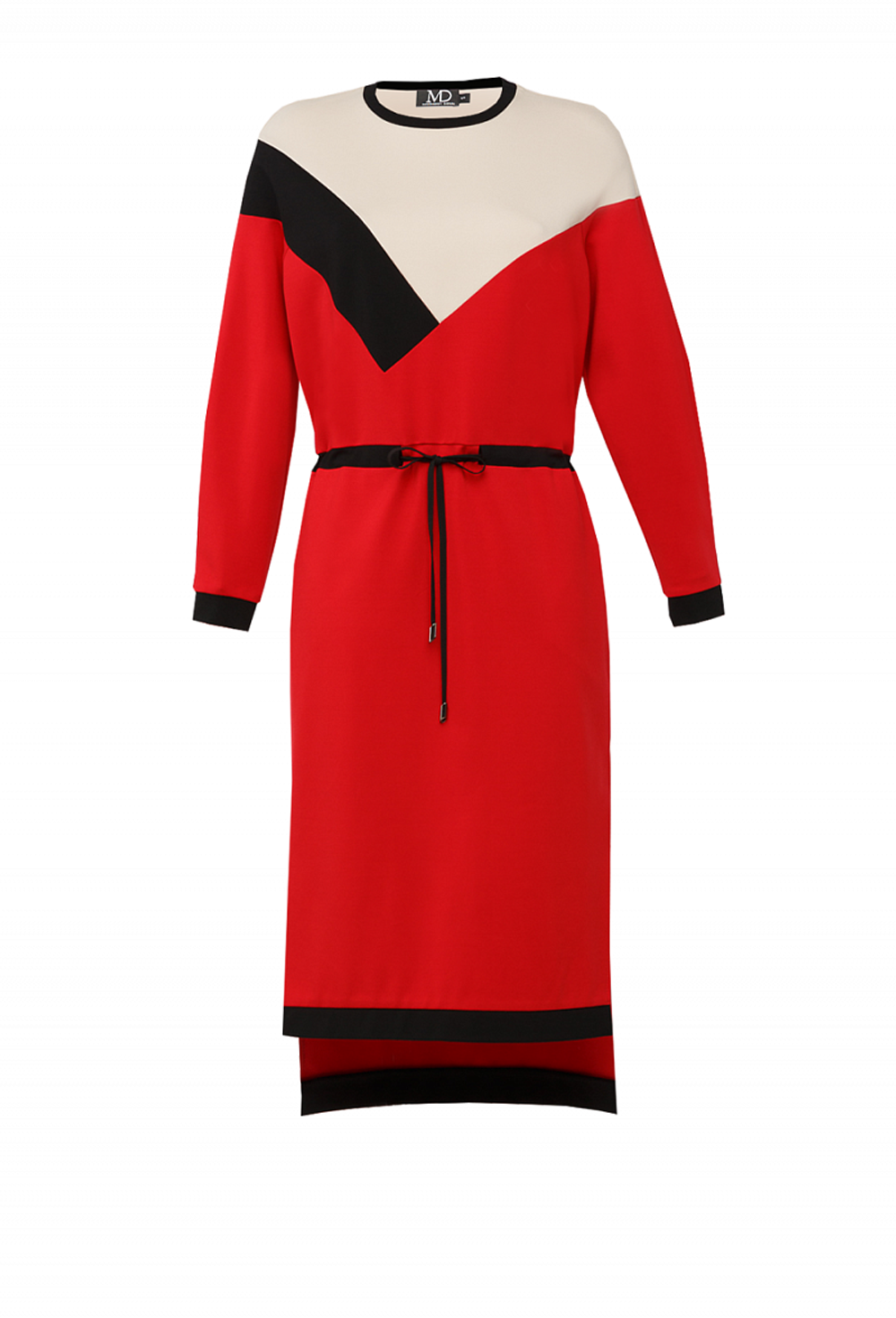 Платье-свитшот свободного кроя с карманами по бокам 25-19FW