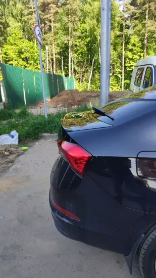 Лип спойлер (Сабля) на багажник для Skoda Rapid FL
