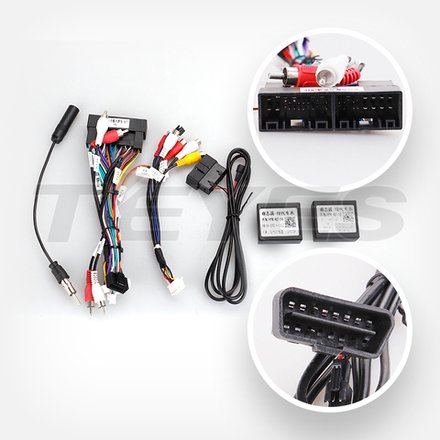 Комплект рамки с разъёмами 9"+can KIA Optima 2010-2013 большая (поддержка усилителя) - Car-Smart 7099F1