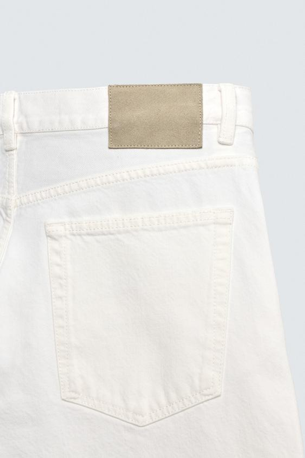 ZARA X AARON LEVINE ДЖИНСЫ STRAIGHT FIT, БЕЛЫЙ