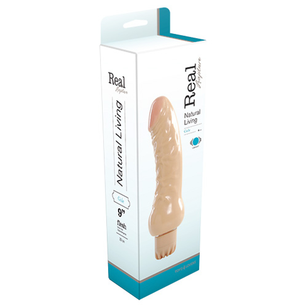 Телесный вибромассажёр REALISTIC VIBRATOR REAL RAPTURE GALE - 22 см.