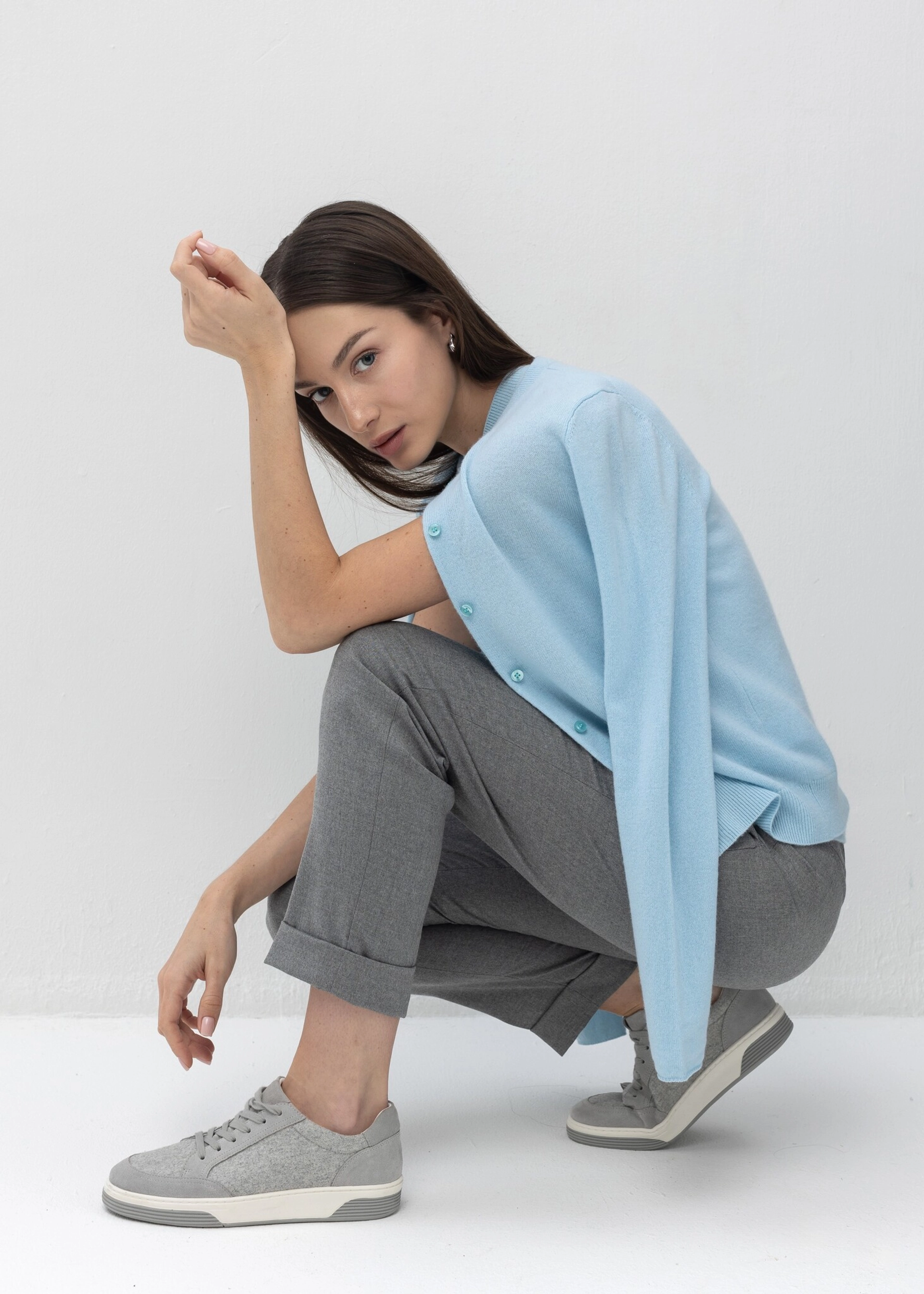 Брюки из шерсти и вискозы