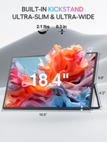 18.4" Портативный монитор с магнитным чехлом UXbox T118 4К IPS 3840х2160, 60 Гц