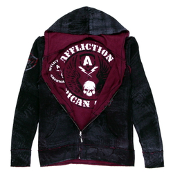Толстовка Affliction Крест (Бордовый)