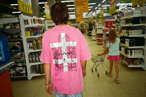 Футболка Замок розовая - фото 5