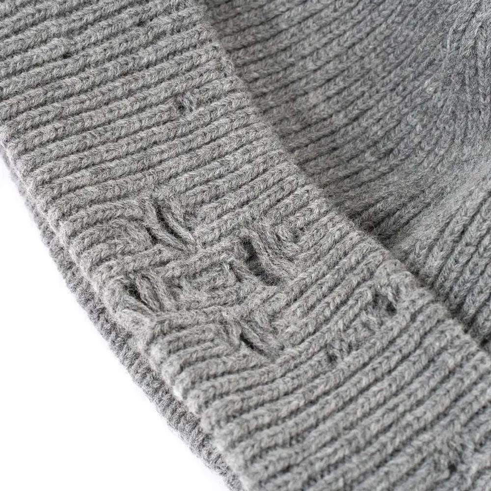 Купить Шапка Heartz Nosebleed Two Distressed Beanie серая Шапка Heartz Nosebleed Two Distressed Beanie серая