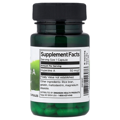 Swanson Vitamins, Гуперзин A, 50 мкг, 60 капсул