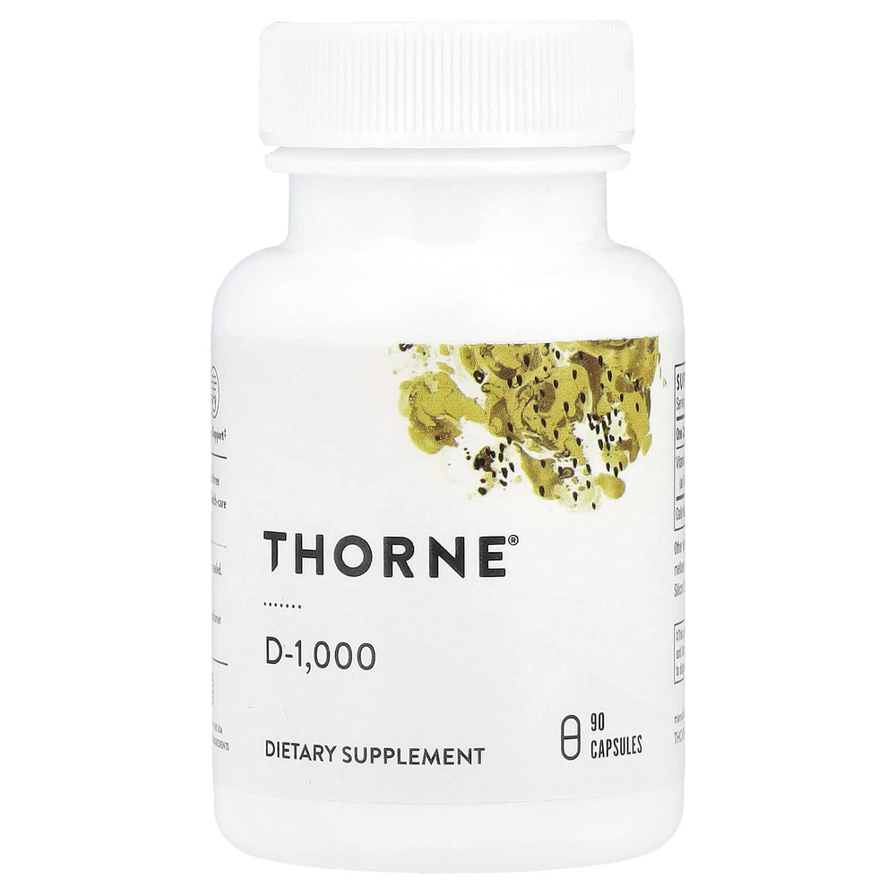Thorne, D-1000, 90 капсул (25 мкг в 1 капсуле)