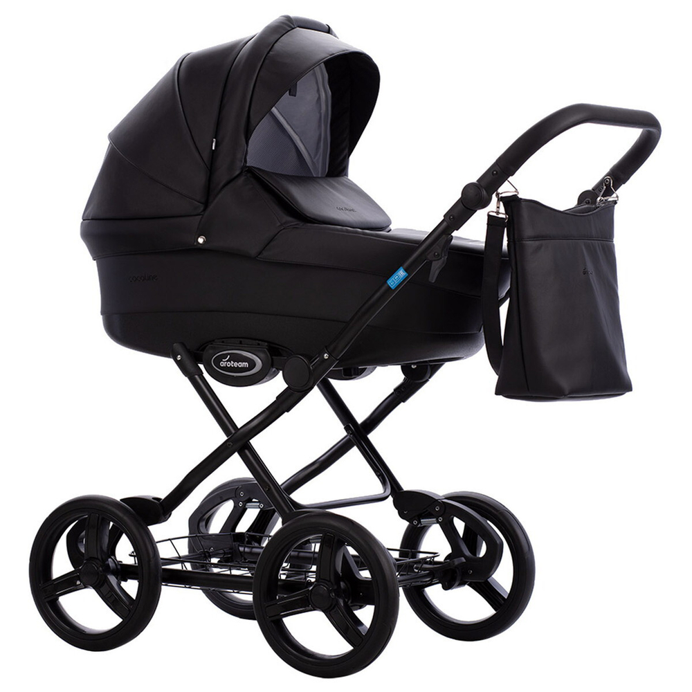 Детская коляска AroTeam Cocoline Prima 2 в 1 06 черная кожа