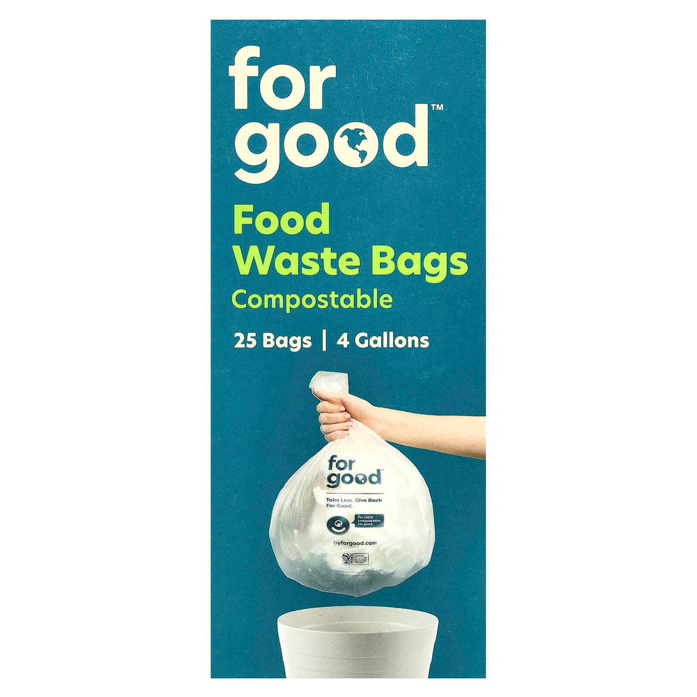 Full Circle, For Good ™, мешки для пищевых отходов, компостируемые, 25 пакетов