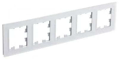 ATLASDESIGN NATURE 5-постовая РАМКА, МАТОВОЕ ОРГАНИЧЕСКОЕ СТЕКЛО БЕЛЫЙ