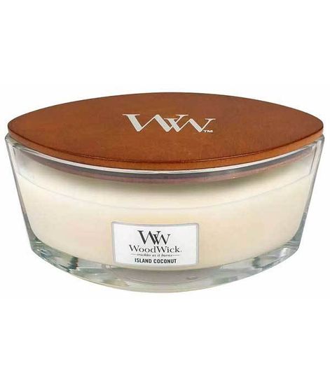 Кокосовый остров, ароматическая свеча эллипс, WoodWick