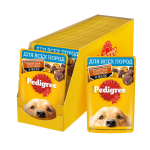 Влажный корм для взрослых собак PEDIGREE с телятиной и печенью в желе 85 г