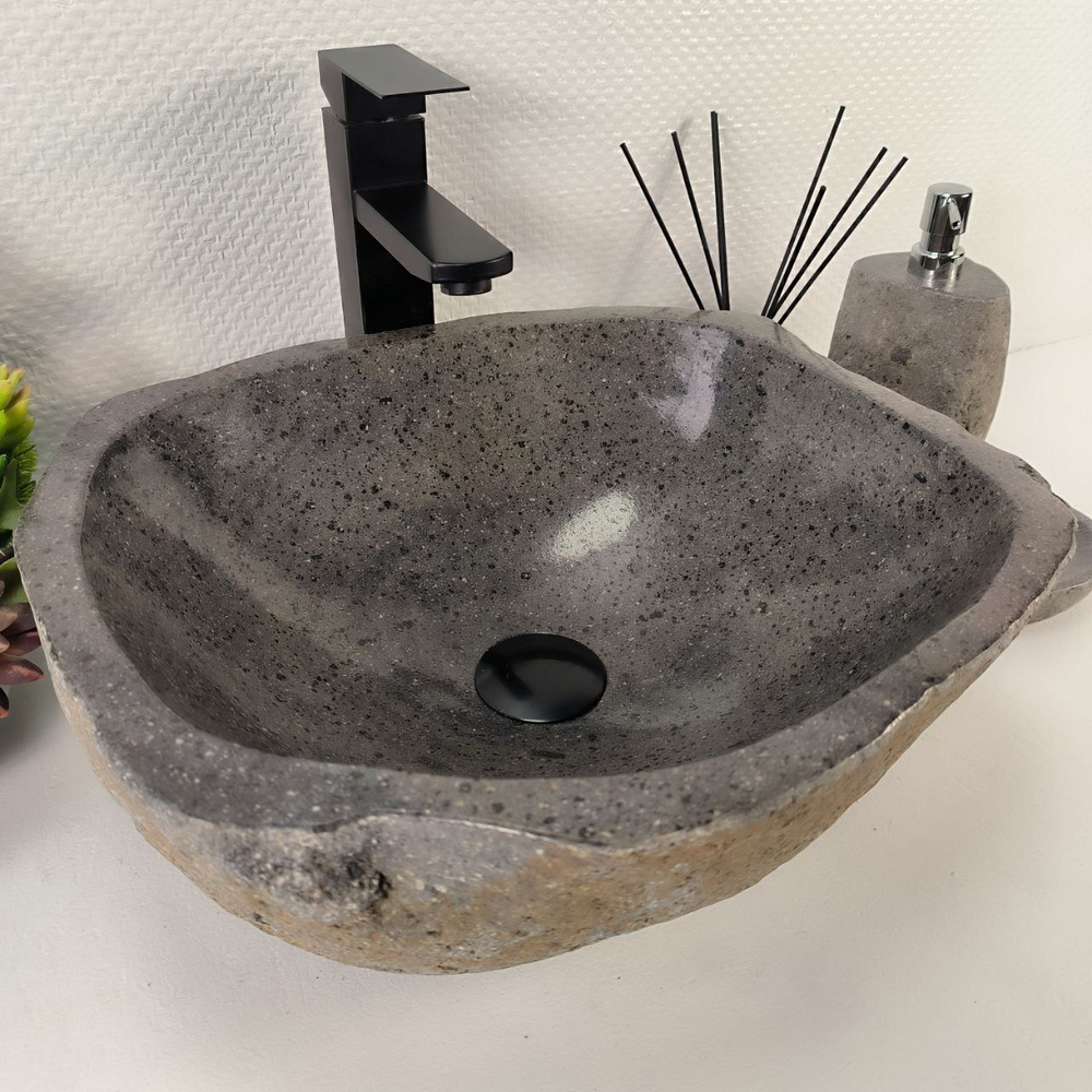 Раковина из речного камня RS-65147 41*38*15 0856