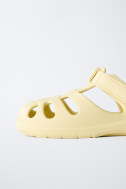 ZARA BAREFOOT САНДАЛИИ, ЖЕЛТЫЙ