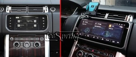 Магнитола для Range Rover 4 2012-2017 (вместо 8" экрана, без поддержки меню BOSCH) - Carmedia NH-R1202 монитор 12.3", Android 9, 4+64Гб, CarPlay, SIM-слот