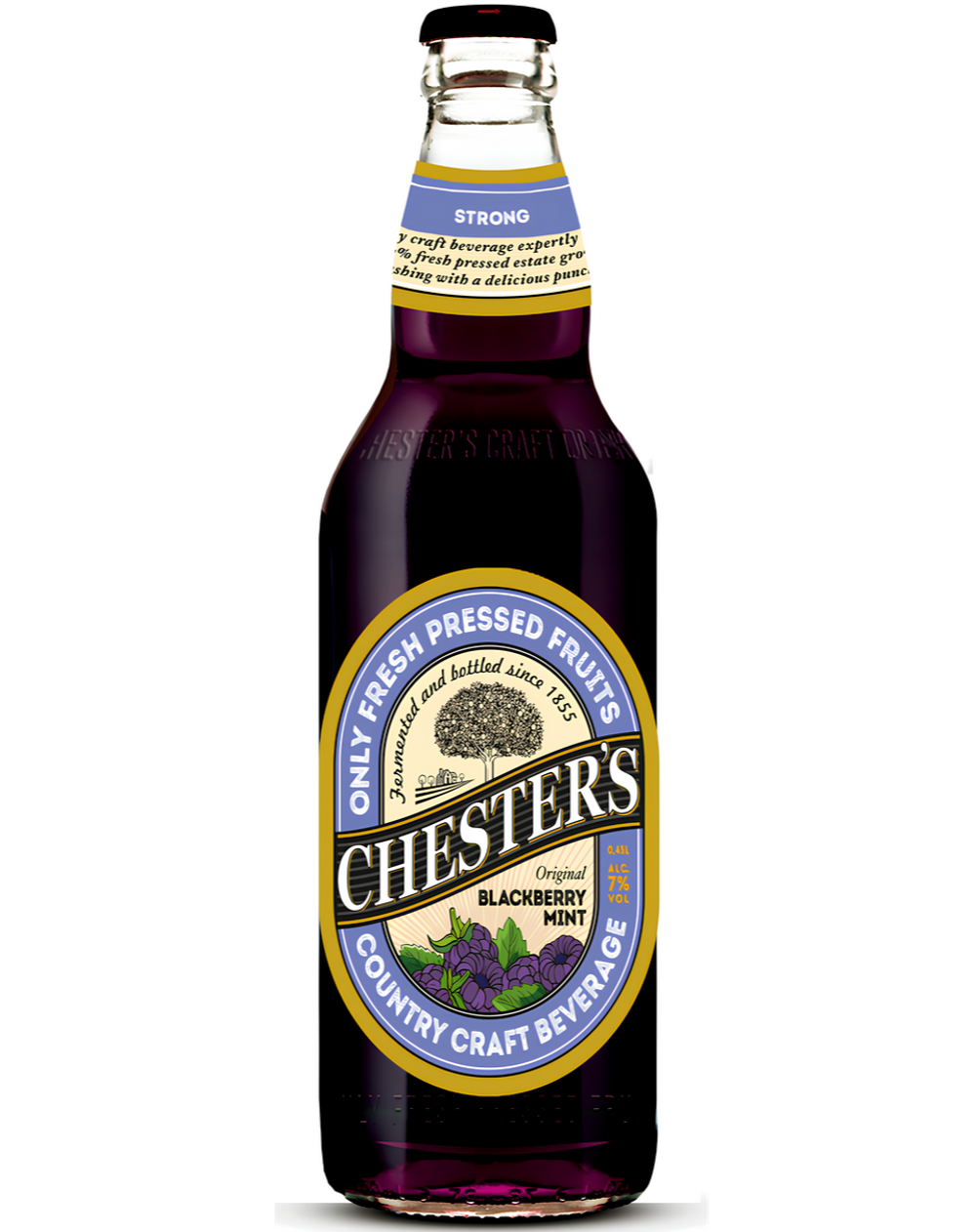 Пивной напиток Chester's Ежевика мята 0,45 л. glass