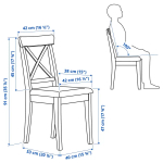 Обеденный набор - INGATORP/INGOLF IKEA/ИНГАТОРП/ИНГОЛЬФ ИКЕА, 155х87х74 см, белый