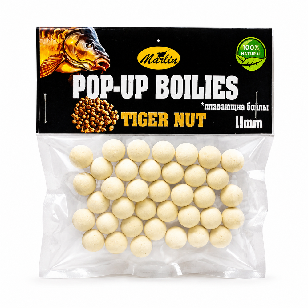 Бойлы Насадочные Плавающие "POP-UPS" в пакете №11 (20гр). Тигровый орех