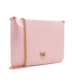 Кожаный клатч flat classic seta Pinko - розовый(100455 A0F1)