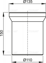 Насадка для унитаза Alcadrain 150 мм (A91-150)